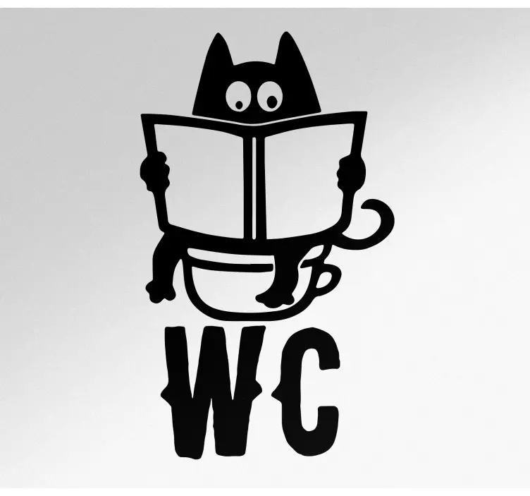 Deurstickers Grappige wc-illustratie - TenStickers