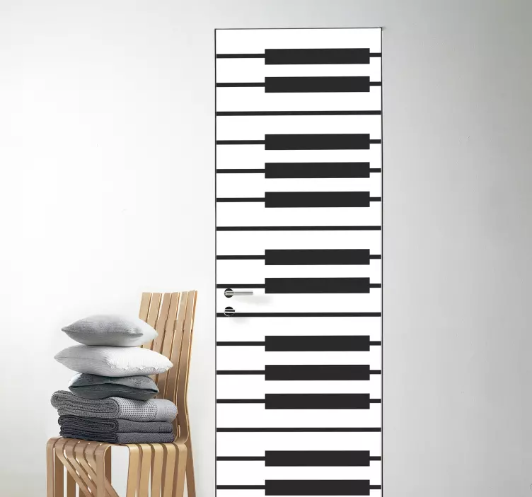 Deurstickers Pianotegels - TenStickers