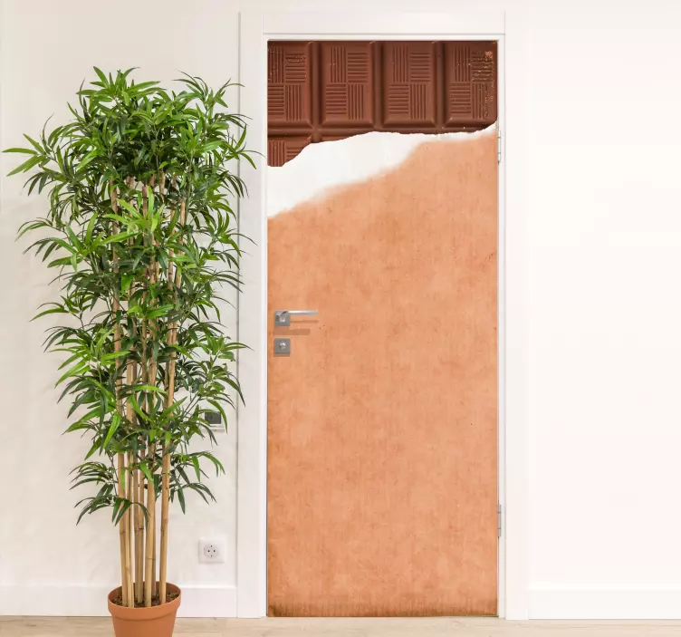 Deursticker chocoladebar toegang - TenStickers