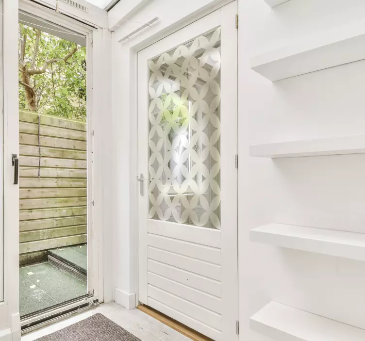 Geometrische patroon glaze deursticker - TenStickers