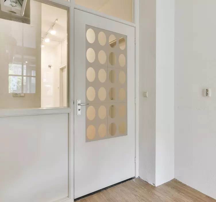 Deursticker met Cirkel Patroon - TenStickers