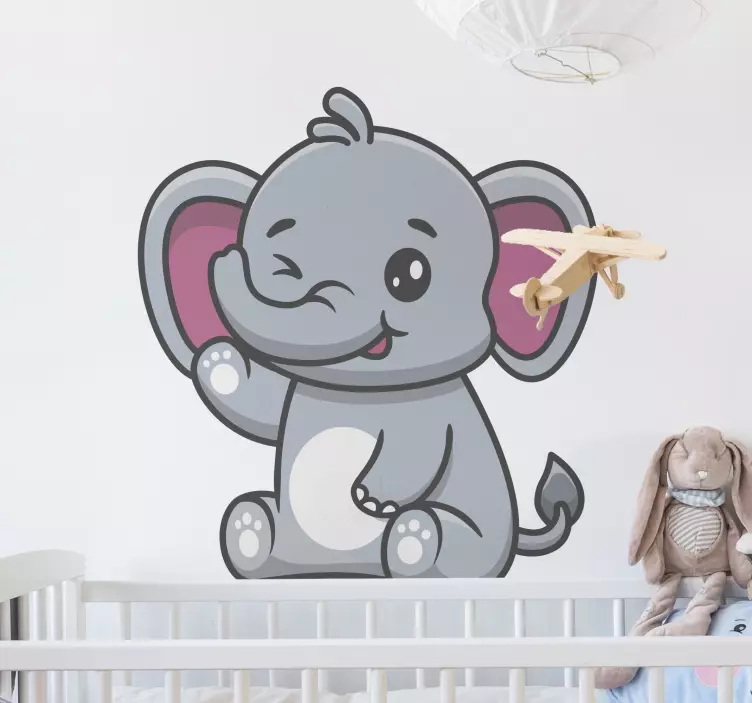 Muurstickers dieren Baby olifant - TenStickers