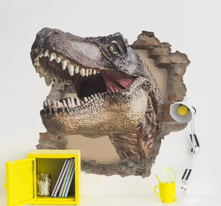 Muursticker dino 3d-dinosauruseffect - TenStickers