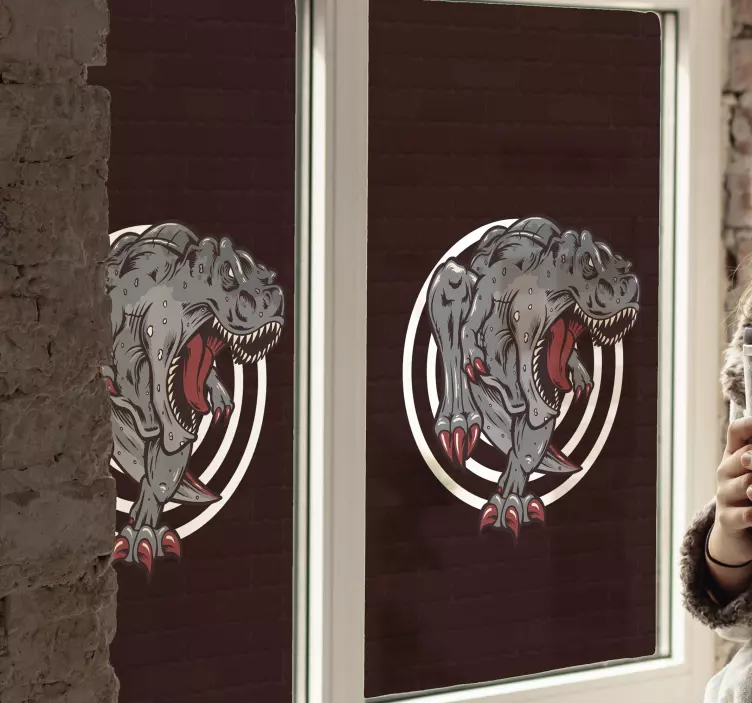 Dino muursticker dinosaur roar design - TenStickers