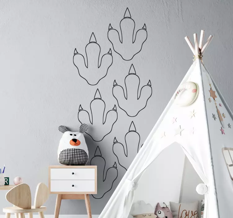 Dino muursticker voet klauw - TenStickers