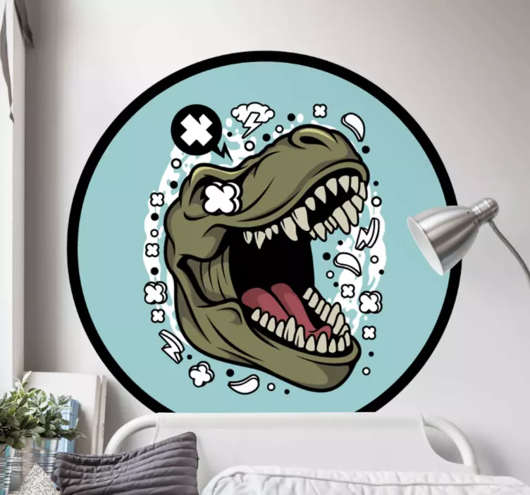 Dino muursticker levendige dinosaurushuid - TenStickers