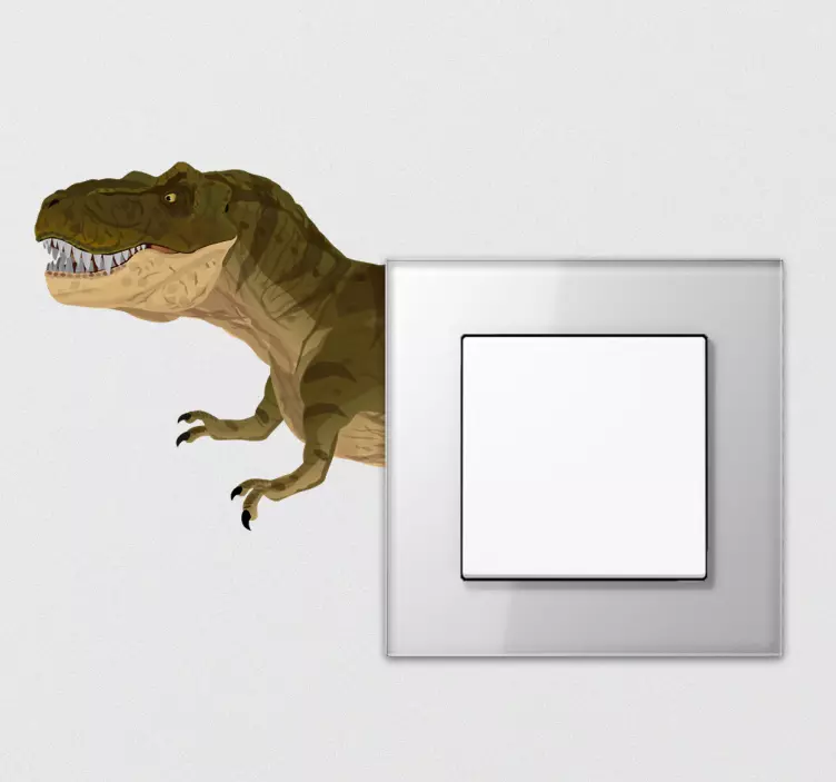 Dinosaurus lichtschakelaar sticker - TenStickers