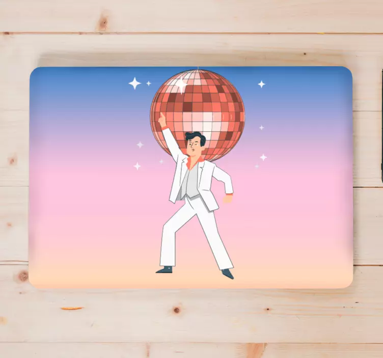 Disco scene viering laptop sticker - TenStickers