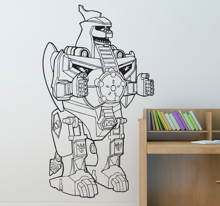 Dragonzord Power Ranger kinderen sticker - TenStickers