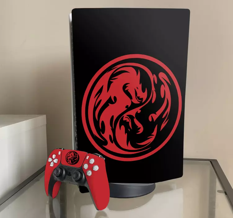 Drakenembleem styling ps5 sticker - TenStickers