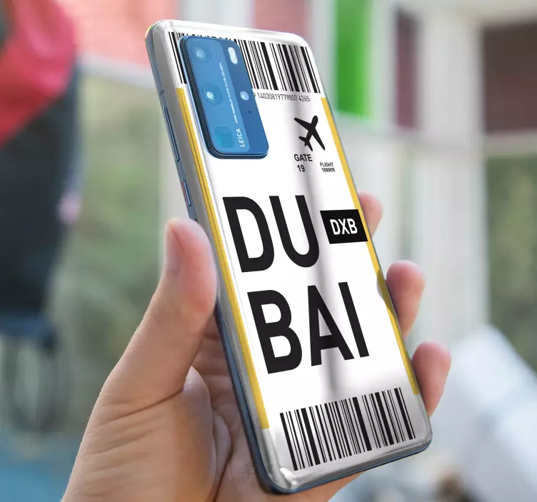 Instapkaart dubai huawei sticker - TenStickers