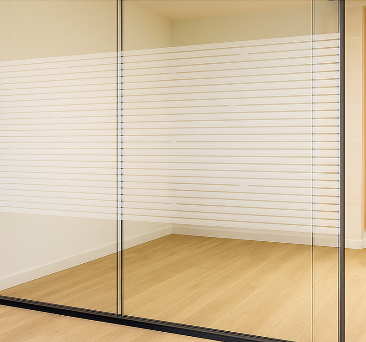 Dunne lijnenpatroon raamstickers - TenStickers