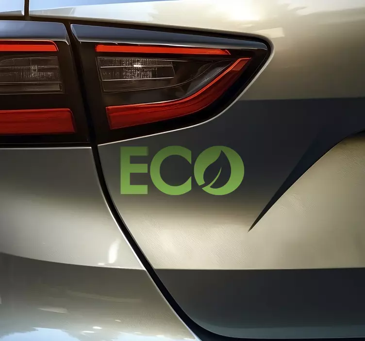 ECO tekststicker voor op auto - TenStickers