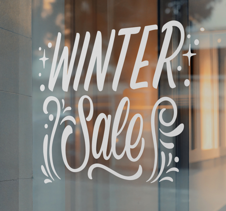 Eenkleurige winter korting sticker - TenStickers