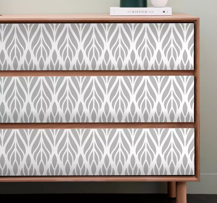 Elegant bladpatroon meubel sticker - TenStickers