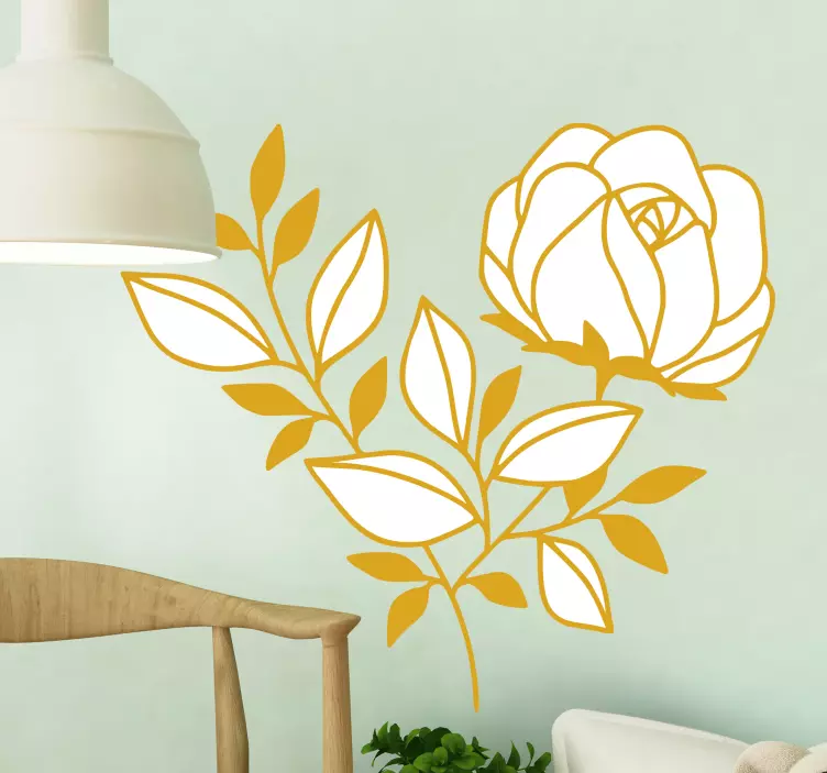 Elegant bloemenarrangement bloemen muursticker - TenStickers