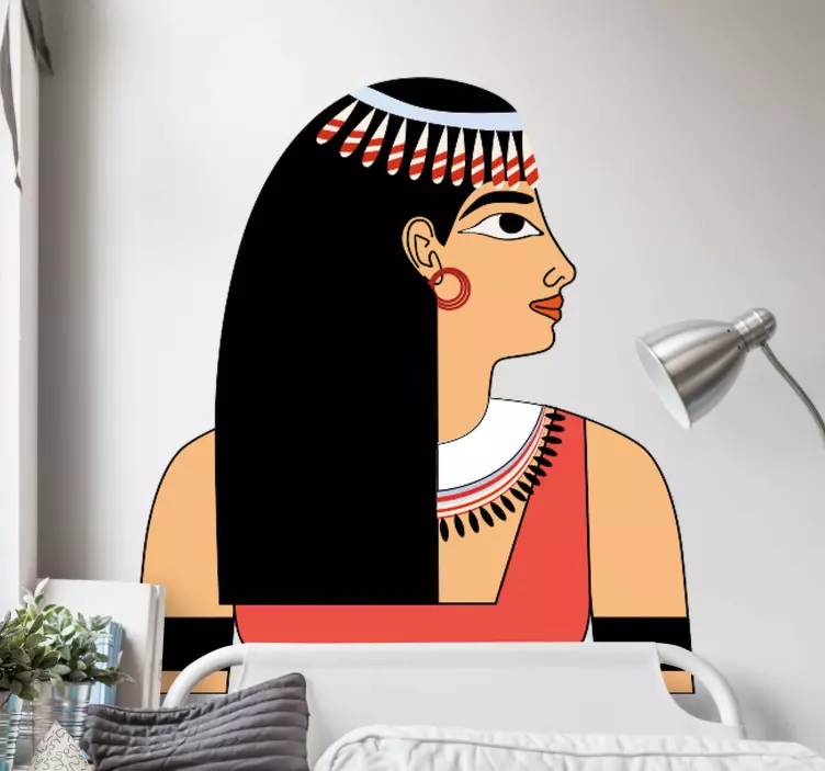 Elegante egyptische vrouw sticker figuren - TenStickers