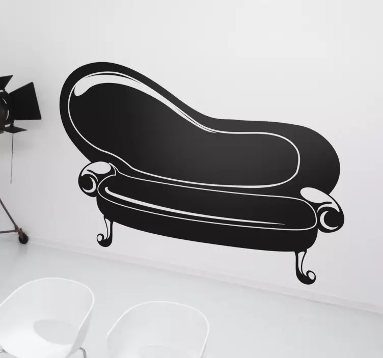 Elegante gebogen bank object sticker - TenStickers
