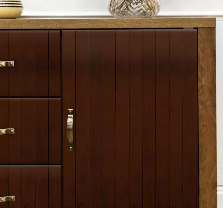 Elegante houten kast object sticker - TenStickers