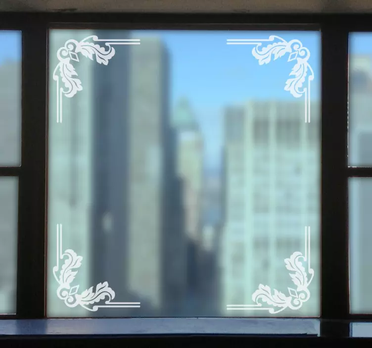 Elegante kerst raam sticker - TenStickers