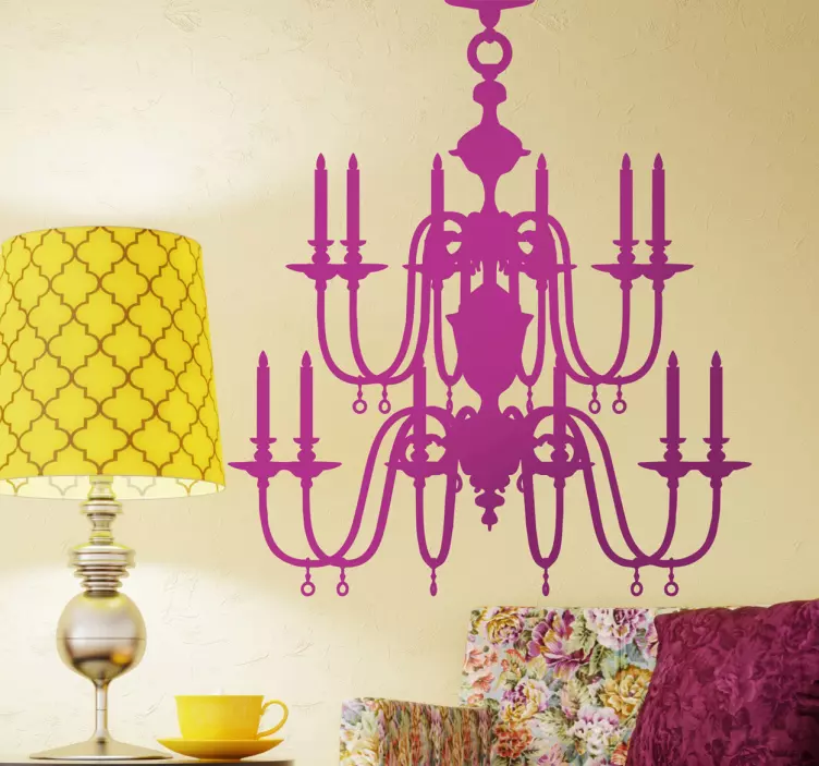 Elegante lamp sticker - TenStickers