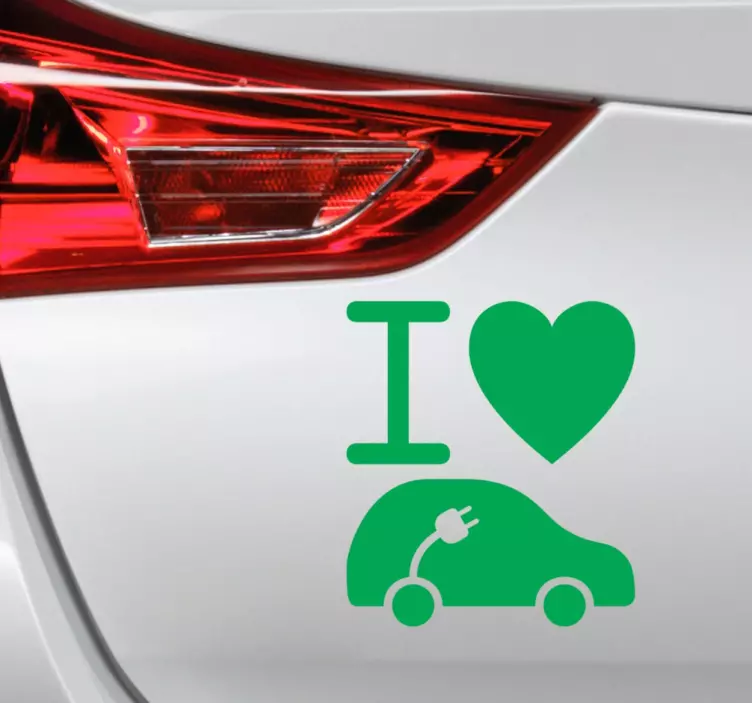 Elektrische auto bumper sticker - TenStickers
