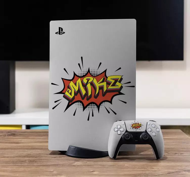 Embleem in stripstijl ps5 sticker - TenStickers