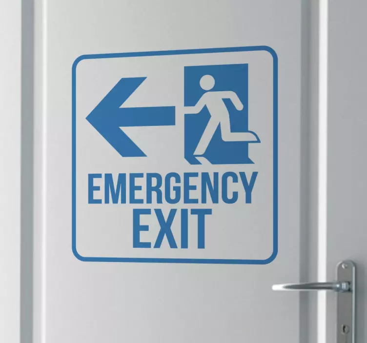 Emergency Exit nooduitgang sticker - TenStickers