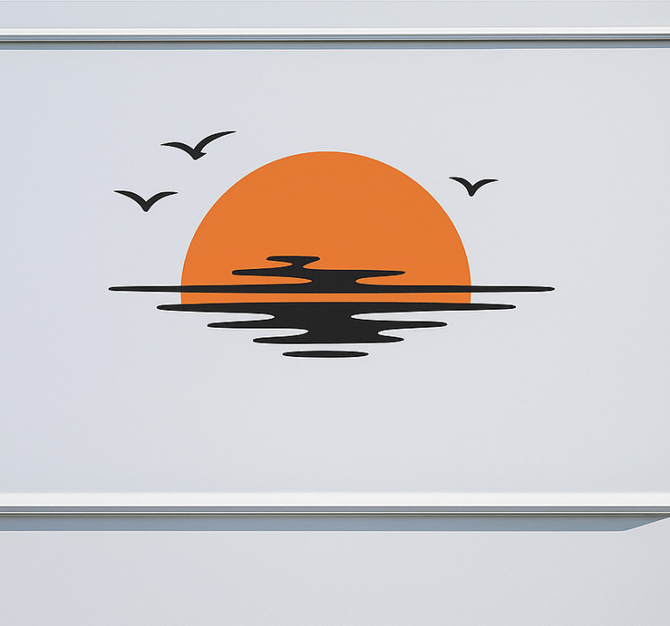 Esthetische zonsondergang caravan sticker - TenStickers