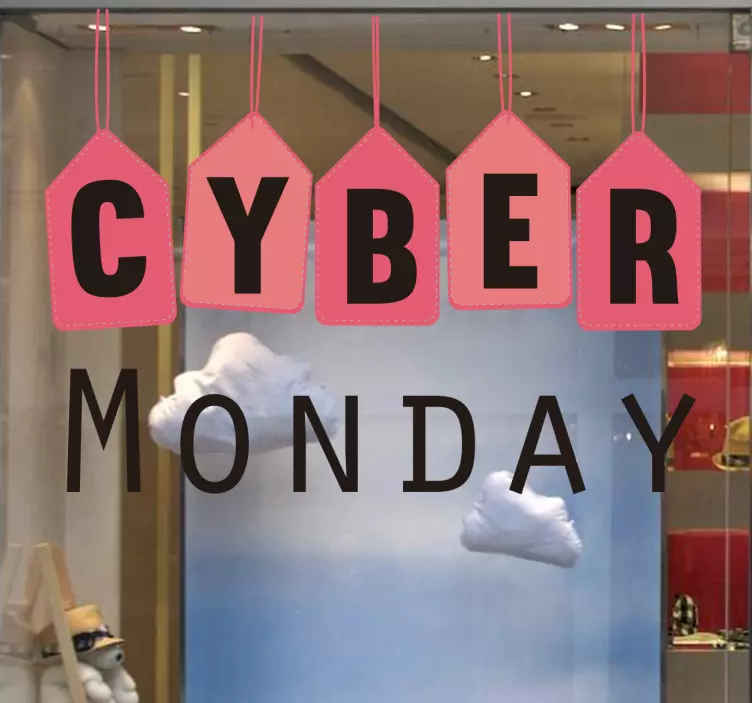 Etalage sticker Cyber Monday - TenStickers