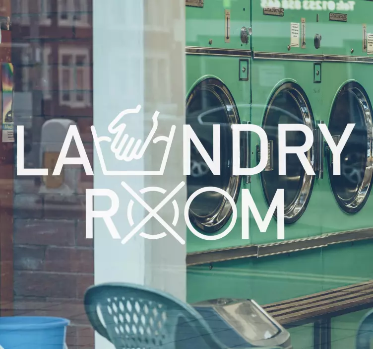 Etalage sticker wasruimte bord - TenStickers