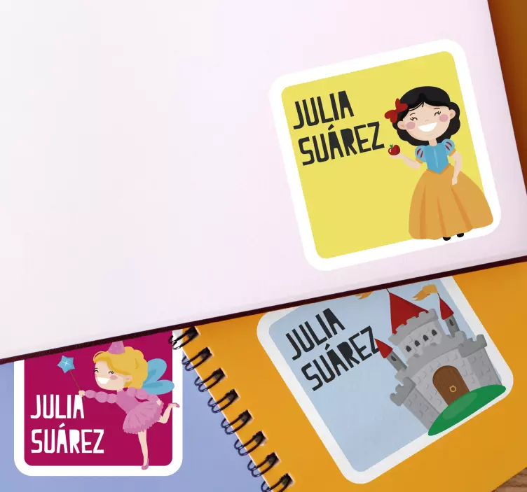 Etiketten voor notitieboekjes sprookjessticker - TenStickers