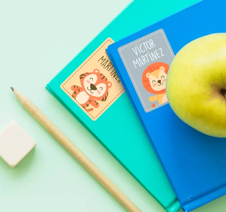 Etiketten voor schoolboekjes educatief sticker - TenStickers