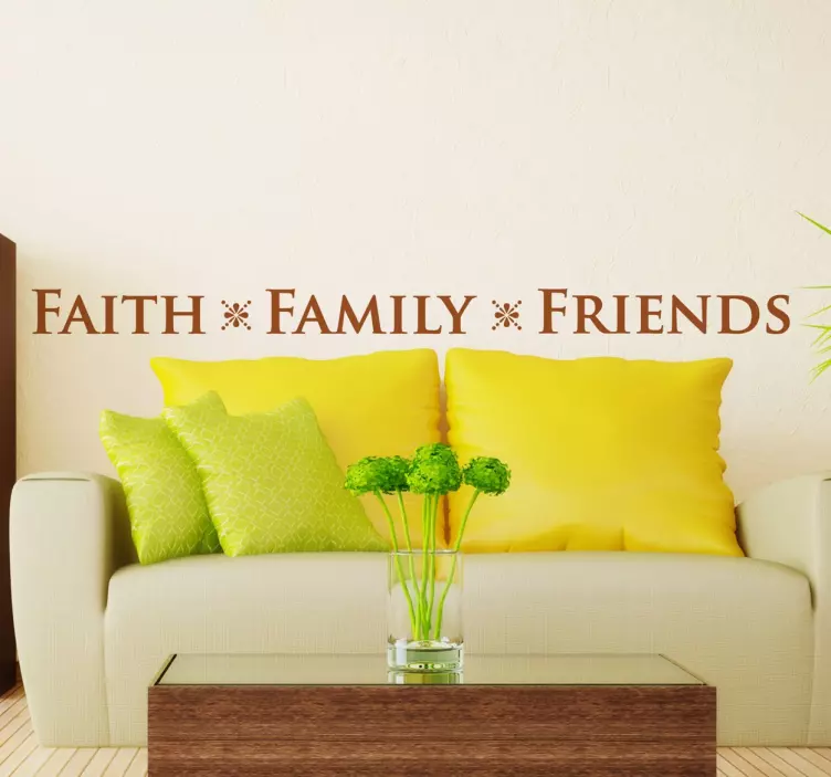 Faith family en friends sticker - TenStickers