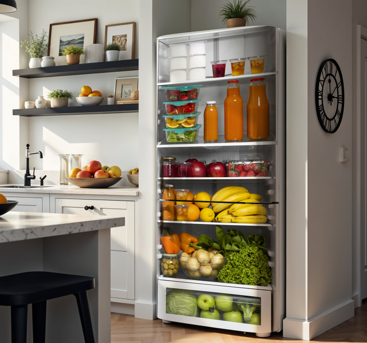 Familieweek eten koelkast sticker - TenStickers