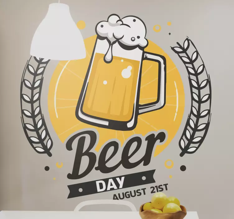 Feestdagen sticker bier vieringsconcept - TenStickers