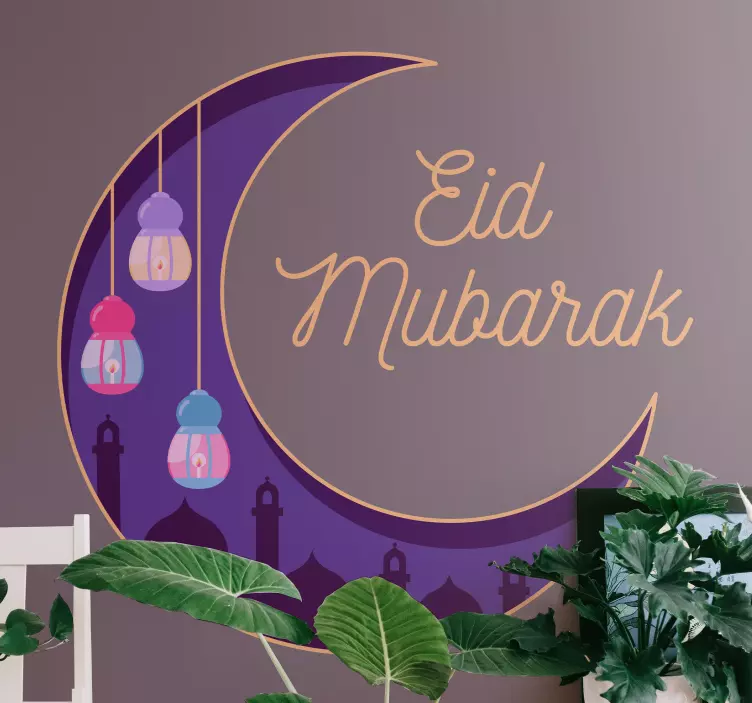 Feestdagen sticker halvemaanlantaarns - TenStickers