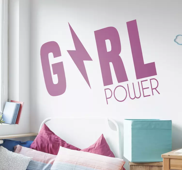 Feministische girl power muursticker - TenStickers