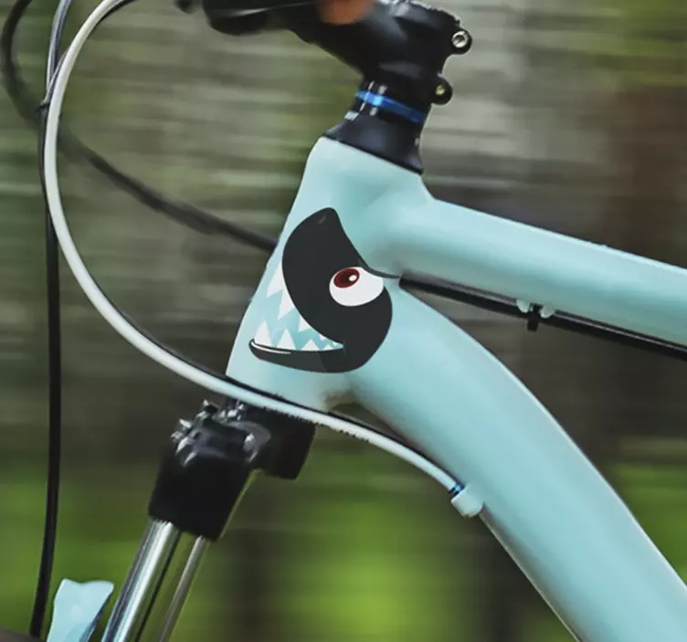 Fietsstickers Haai gezicht - TenStickers
