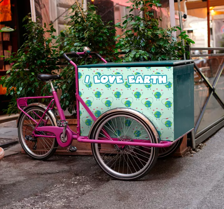 Natuur liefhebber bakfiets sticker - TenStickers