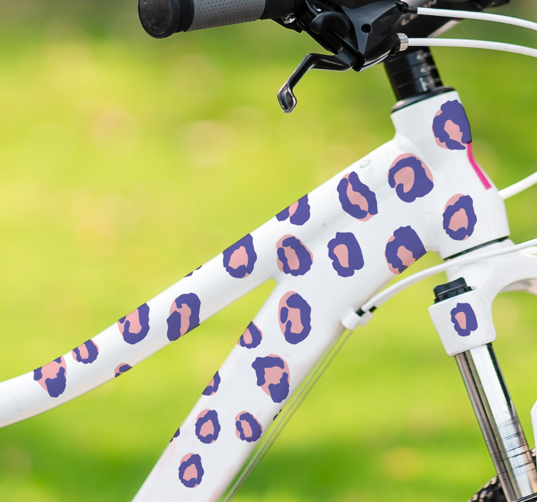 Fietssticker roze panter patroon - TenStickers