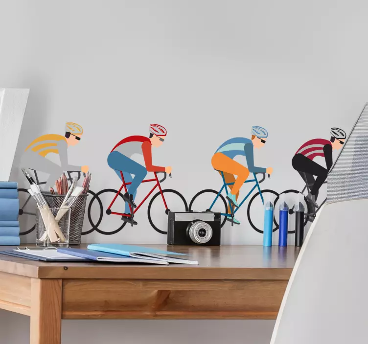 Fietsers fietsen sport sticker Fietsstickers - TenStickers