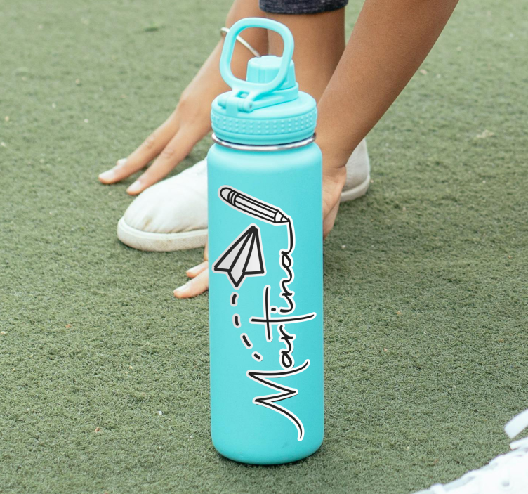 Fles naam gepersonaliseerde sticker - TenStickers