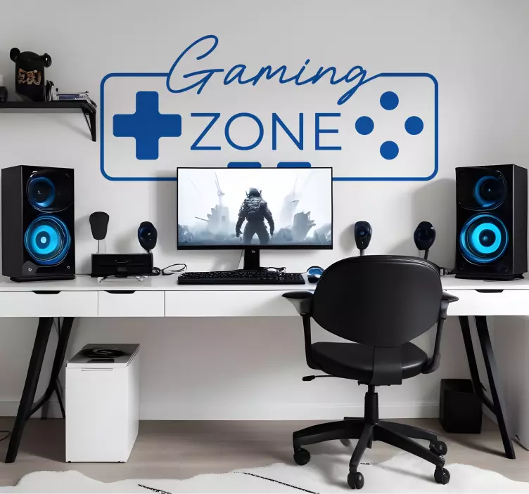 Gaming zone ontwerp muursticker - TenStickers