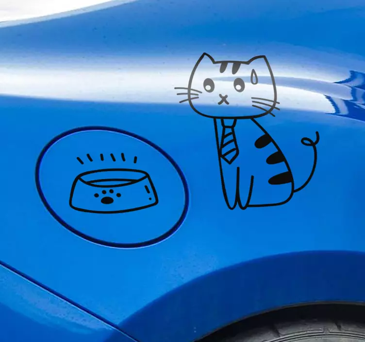 Gatto benzina autosticker - TenStickers