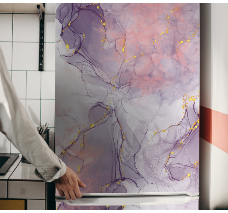 Gemarmerd abstract patroon koelkast sticker - TenStickers