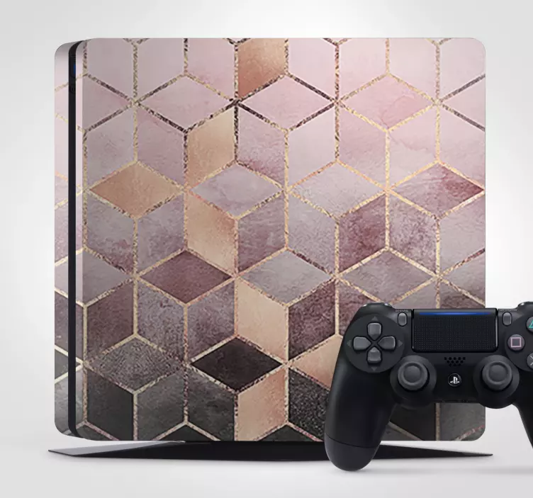 Geometrisch patroonontwerp ps4 sticker - TenStickers