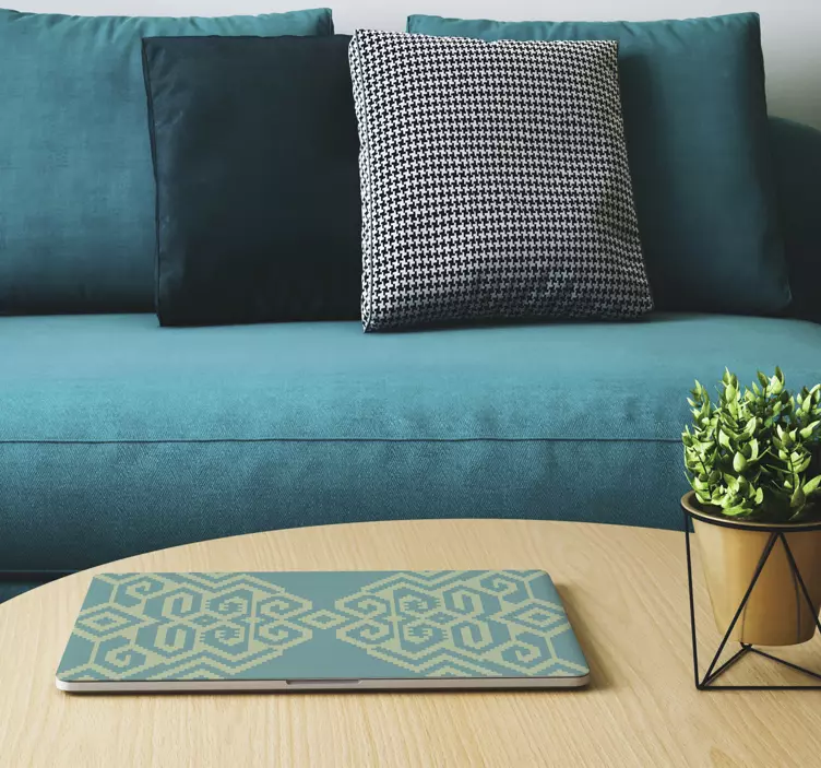 Geometrische patroon overlay laptop sticker - TenStickers