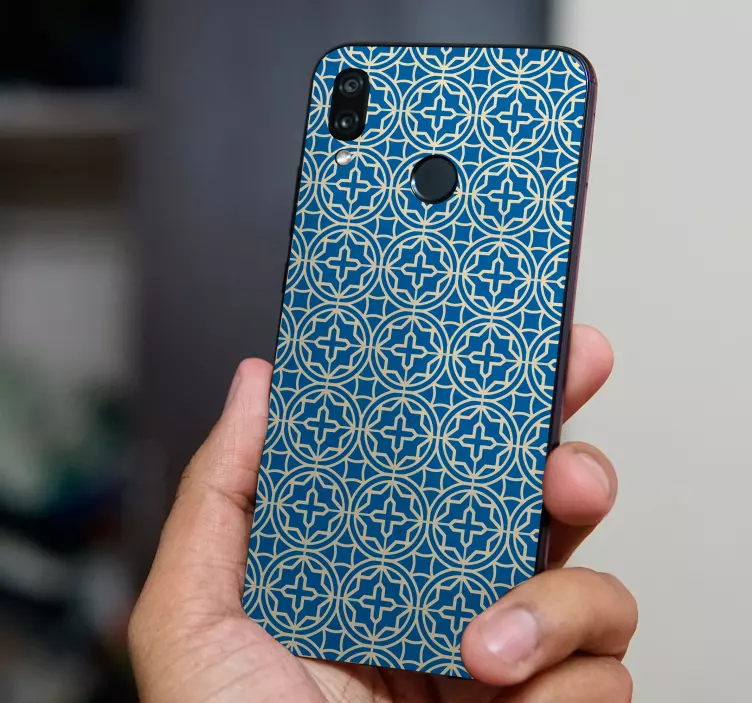 Geometrische print omslag huawei sticker - TenStickers