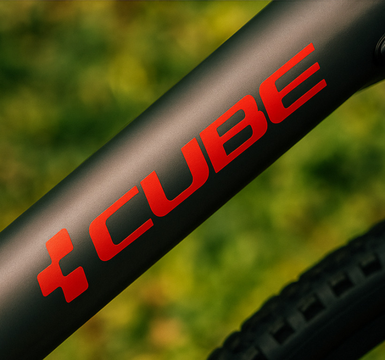 Gepersonaliseerd fietslogo fiets sticker - TenStickers